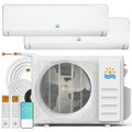 20000 BTU Dual Zone (12000+12000 BTU) Mini Split AC/Heating System, 23 SEER2, App Control