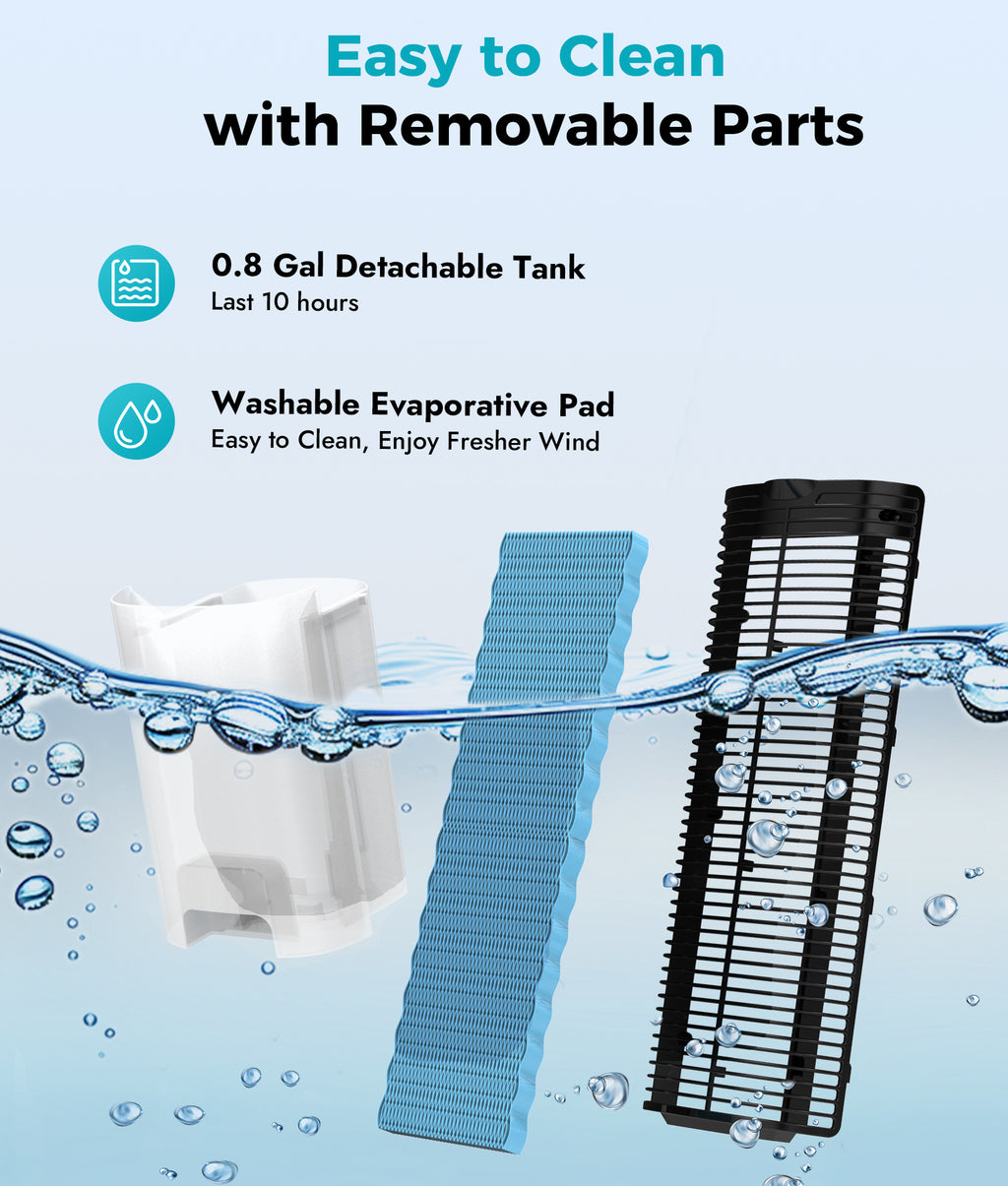 Rellytech 3-in-1 Evaporative Air Cooler, 5.5L Water Tank