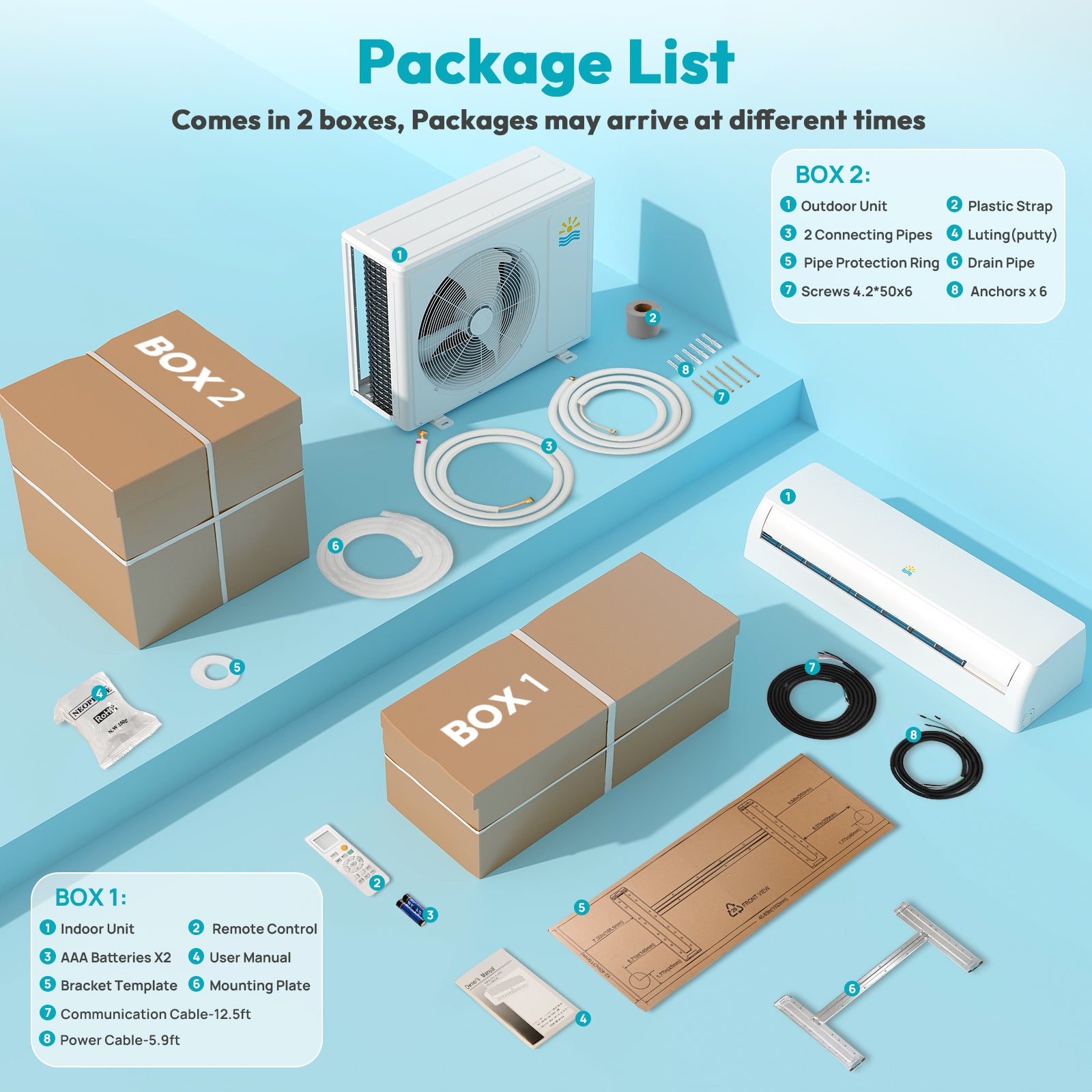 12000BTU Mini Split Ac/Heating System #PASCE0189