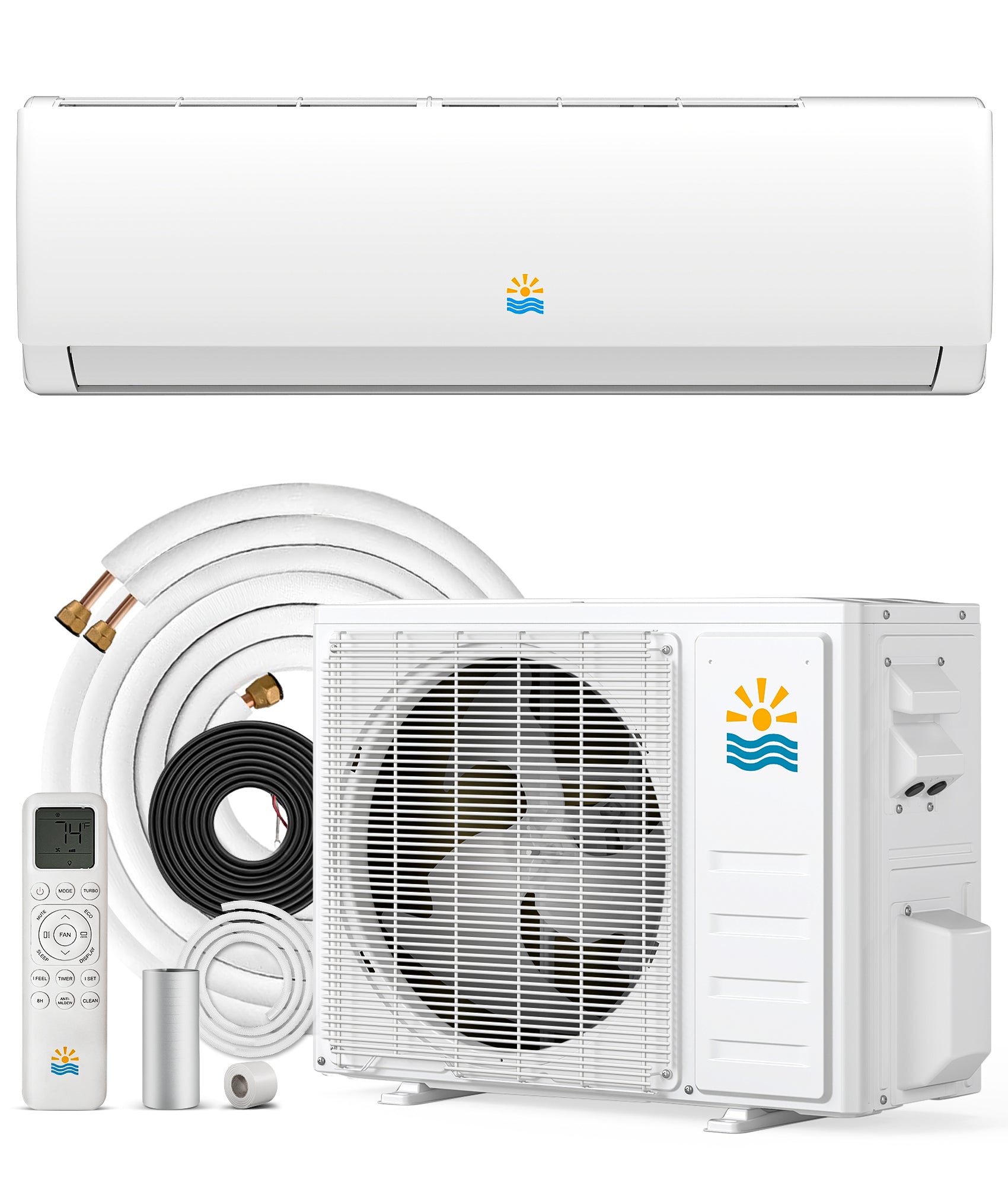 Mini Split AC/Heating System, 11500 BTU, 17 SEER2, Up to 550 sq.ft
