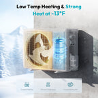 Mini Split AC/Heating System, 11500 BTU, 17 SEER2, Up to 550 sq.ft