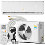 Mini Split AC/Heating System, 9000 BTU, 19 SEER2, Up to 550 sq.ft
