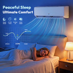 Mini Split AC/Heating System, 9000 BTU, 19 SEER2, Up to 550 sq.ft