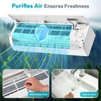 Mini Split AC/Heating System, 9000 BTU, 19 SEER2, Up to 550 sq.ft