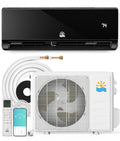 Mini Split AC/Heating System, App Control, 12000 BTU, 20 SEER2, Up to 750 sq.ft, Black