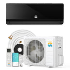 Mini Split AC/Heating System, App Control, 12000 BTU, 20 SEER2, Up to 750 sq.ft, Black