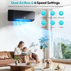 Mini Split AC/Heating System, App Control, 12000 BTU, 20 SEER2, Up to 750 sq.ft, Black